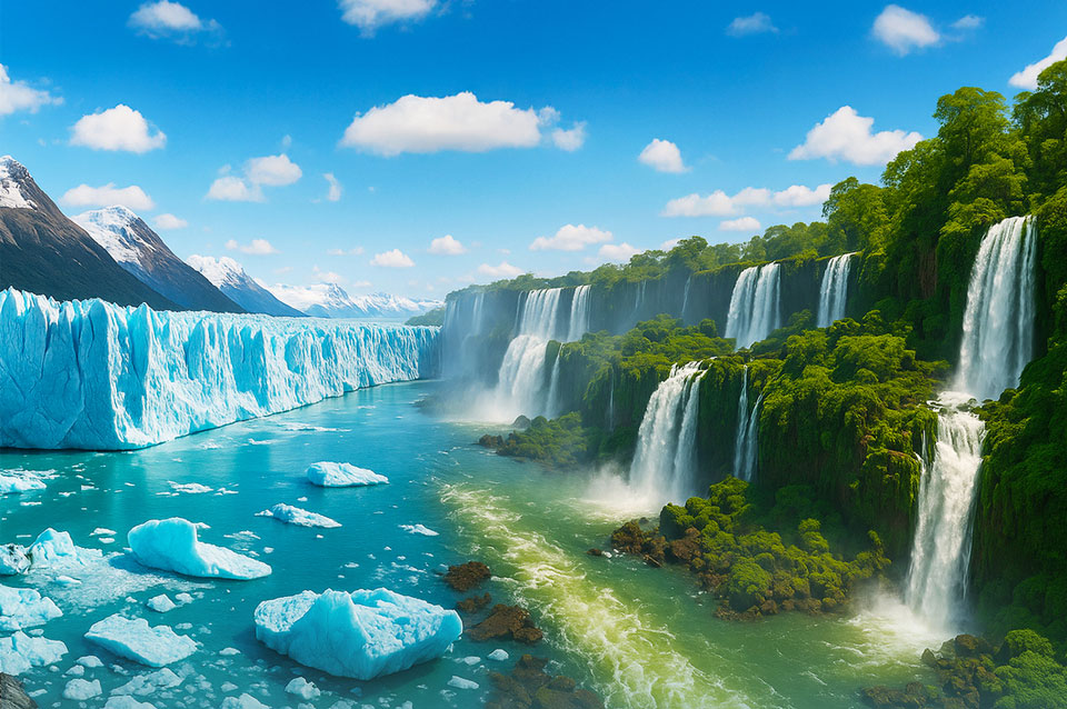 Glaciares Último Rincón del Mundo con Cataratas